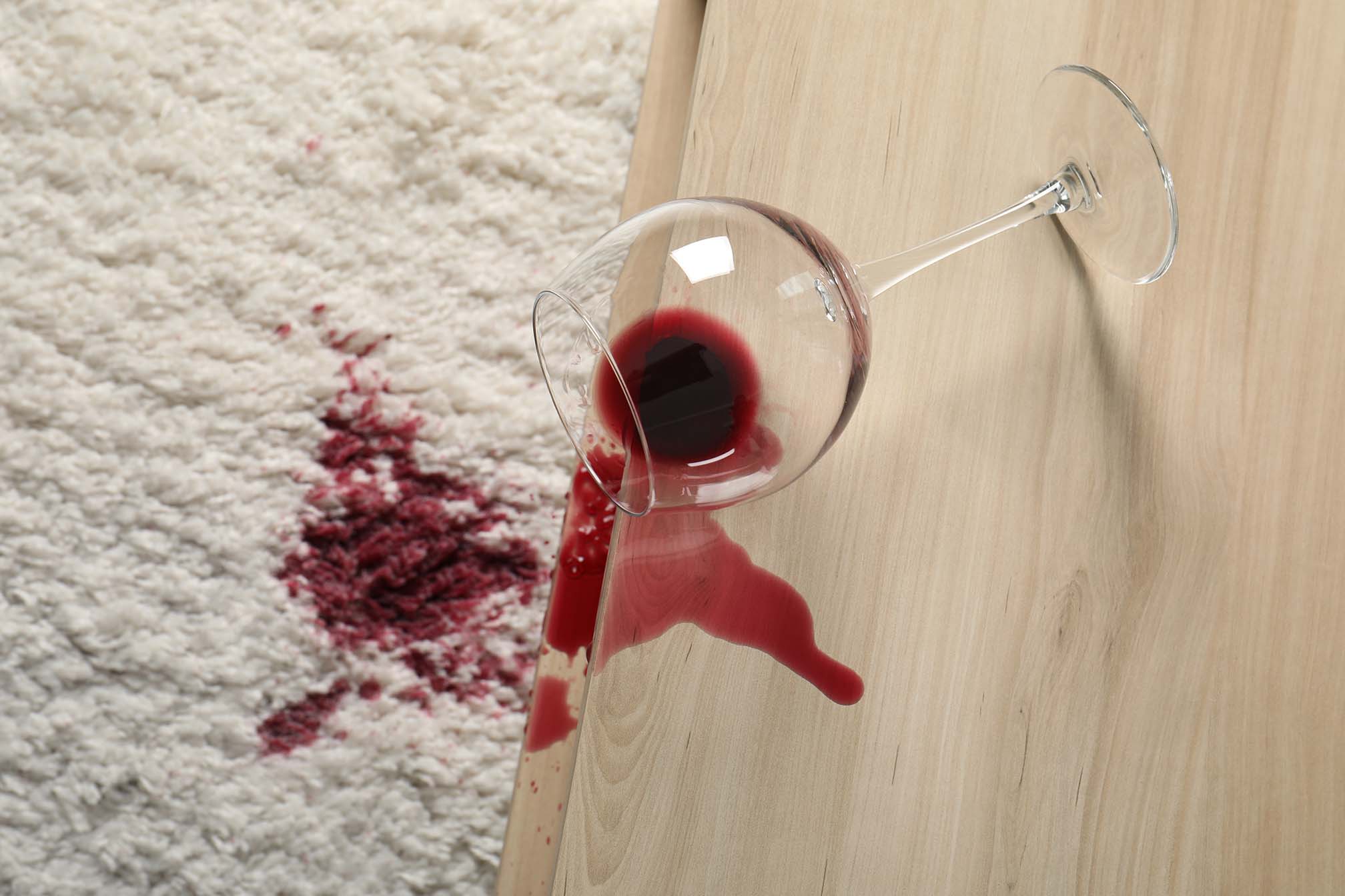 Red Wine Stain Removal from Carpets